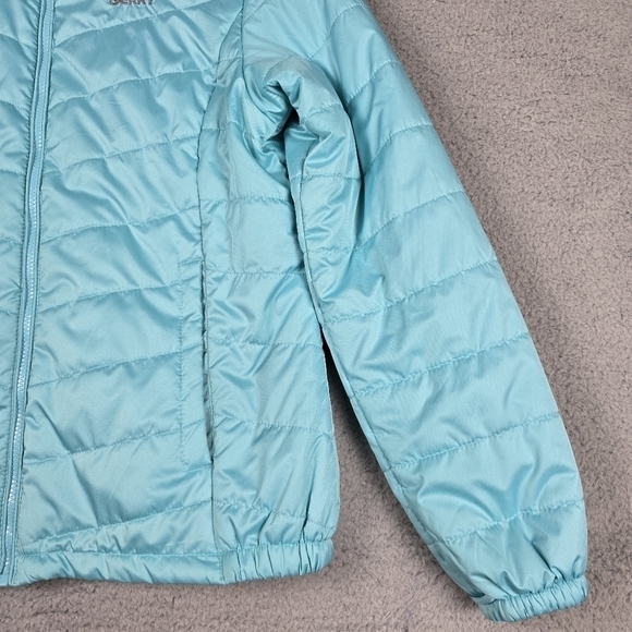 Gerry Jacket Womans Size L Green Fleece Lined Hooded Long Sleeve Insulated Coat - Picture 15 of 16